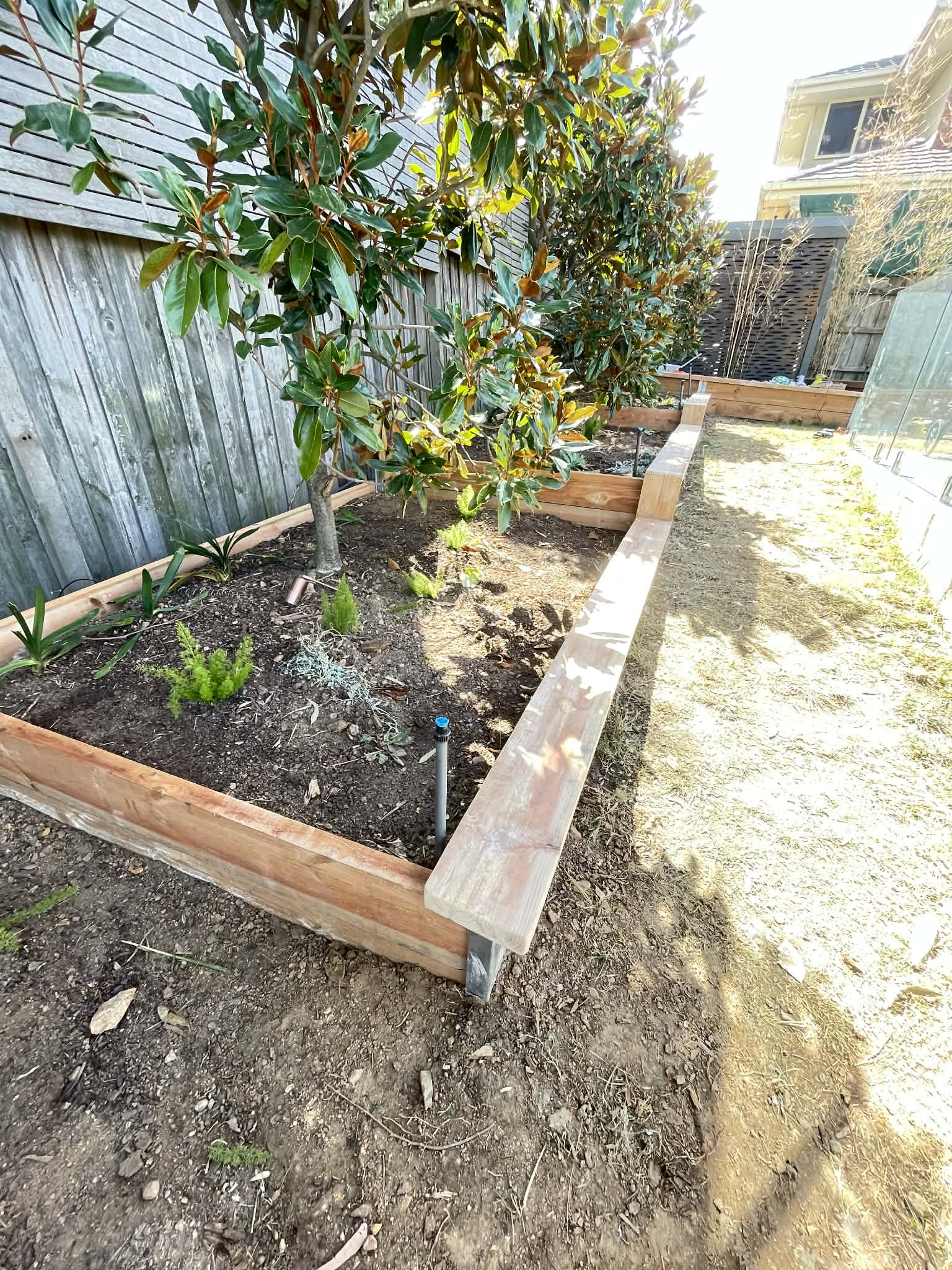 Raised garden bed construction in Ringwood, Melbourne